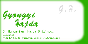 gyongyi hajda business card